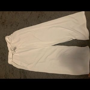 White cover up pants